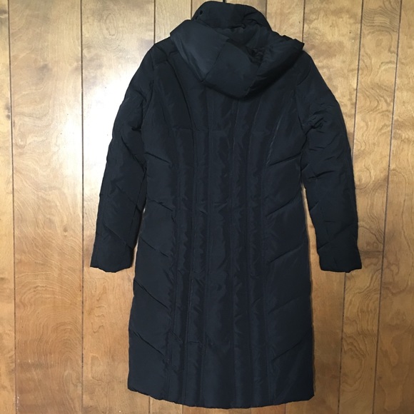 Long Black Down Calvin Klein Coat - Picture 5 of 7