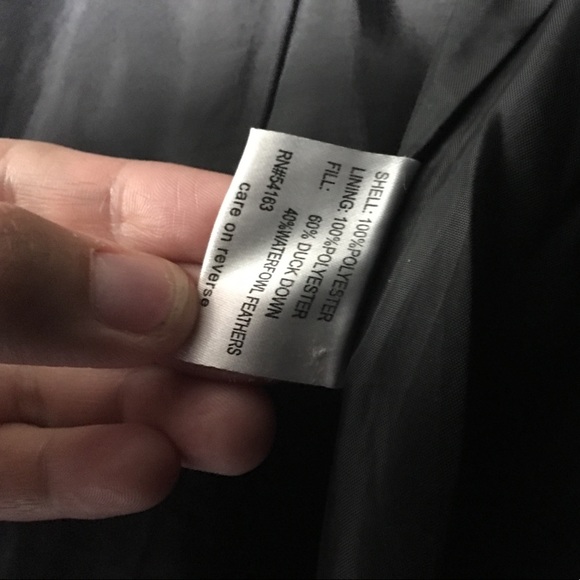 Long Black Down Calvin Klein Coat - Picture 6 of 7