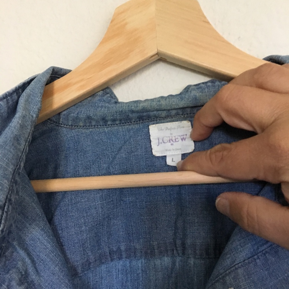 J Crew Chambray Button Down - image 2