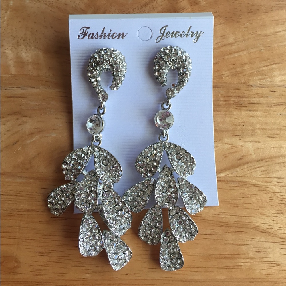 Rhinestone teardrop earrings