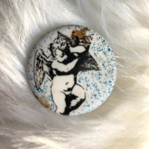 punk vintage 90s fallen angel pin brooch statement