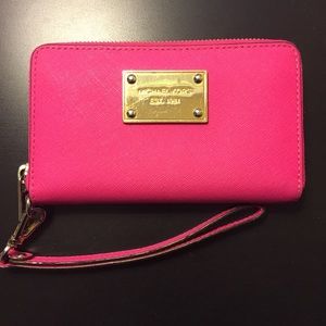 Michael Kors Raspberry Cell Phone Wallet
