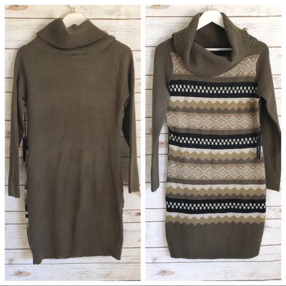 NWT BCBGMAXAZRIA Cowl Neck Sweater Dress - Picture 2 of 8