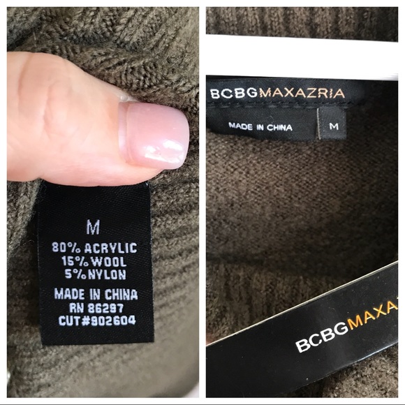 NWT BCBGMAXAZRIA Cowl Neck Sweater Dress - Picture 3 of 8