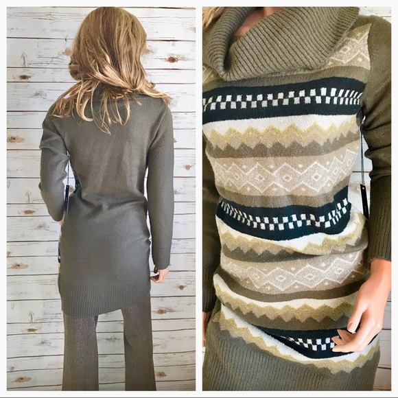 NWT BCBGMAXAZRIA Cowl Neck Sweater Dress - Picture 4 of 8