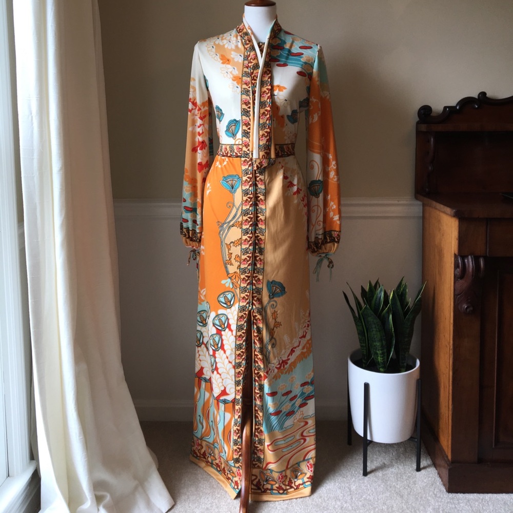 GORGEOUS vintage Paganne Gene Berk Dress/ Caftan