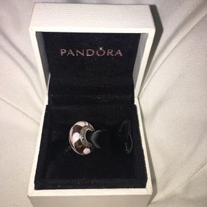 Pandora retired purple/pink swirl murano charm