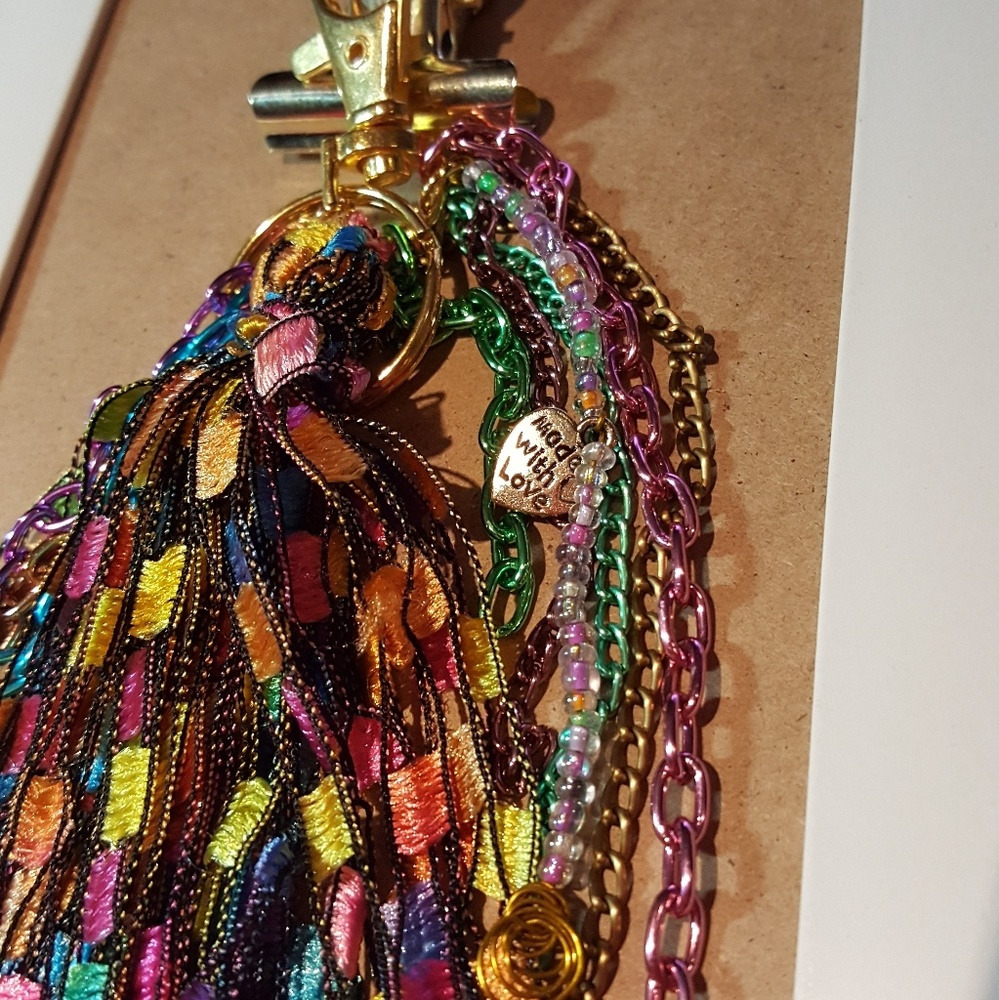 ๐๏ธMulti-colored & Beaded Keychain/Purse Charm - Picture 3 of 5