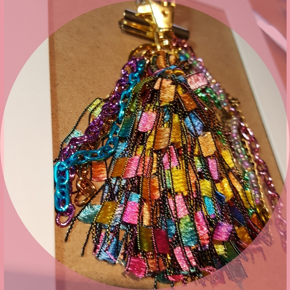 ๐๏ธMulti-colored & Beaded Keychain/Purse Charm - Picture 1 of 5