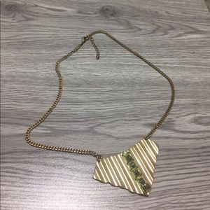 Gold Tribal style statement necklace