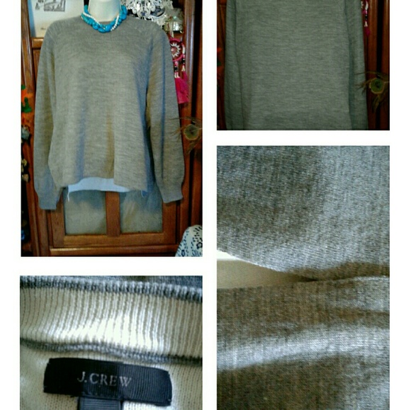 J.CREW BLACK LABEL GRAY CREWNECK SWEATER - Picture 2 of 3