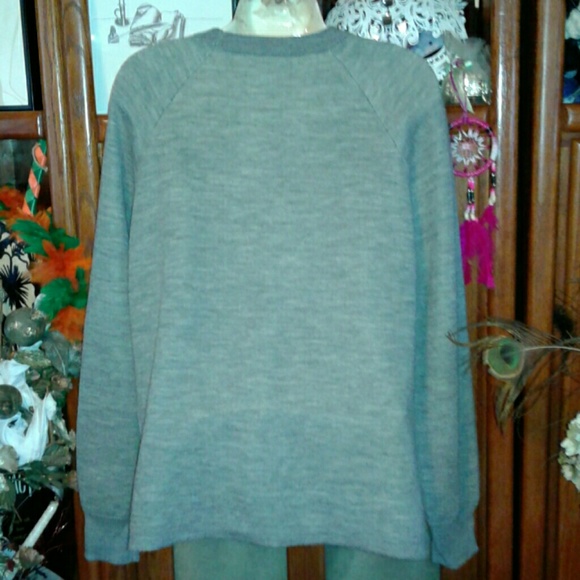 J.CREW BLACK LABEL GRAY CREWNECK SWEATER - Picture 3 of 3