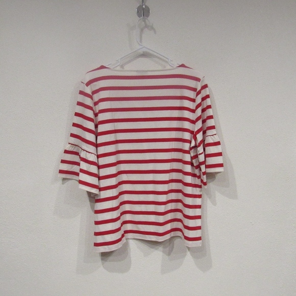 Talbots Striped Ruffle Sleeve Tee - Picture 4 of 4