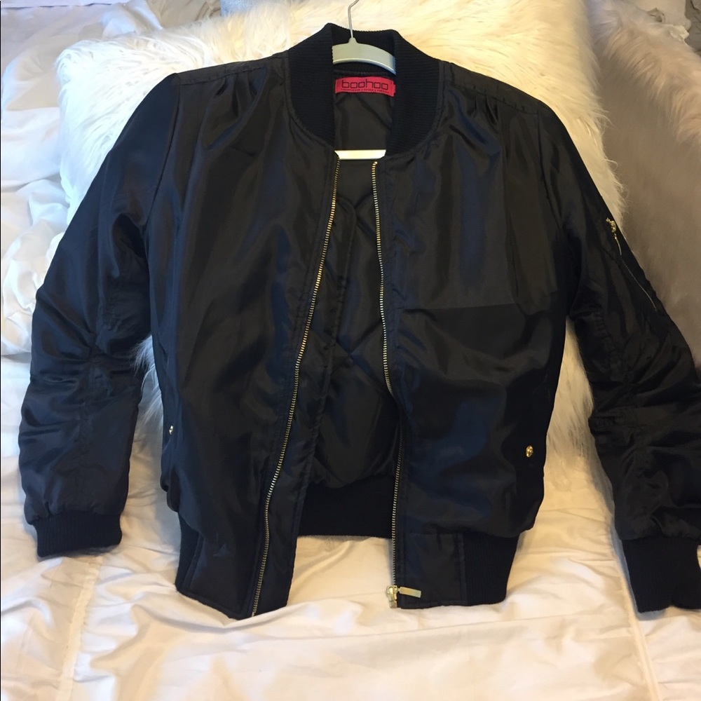Black bomber jacket