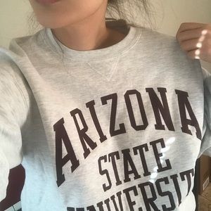 Your must have oversized collegiate sweatshirt