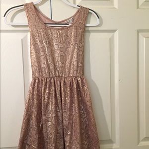 Ladies pink shimmer dress