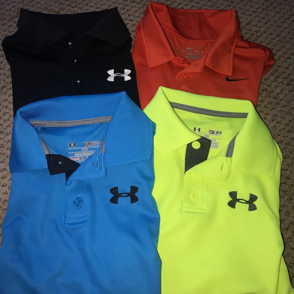 Lot of boys size 7 golf shirts