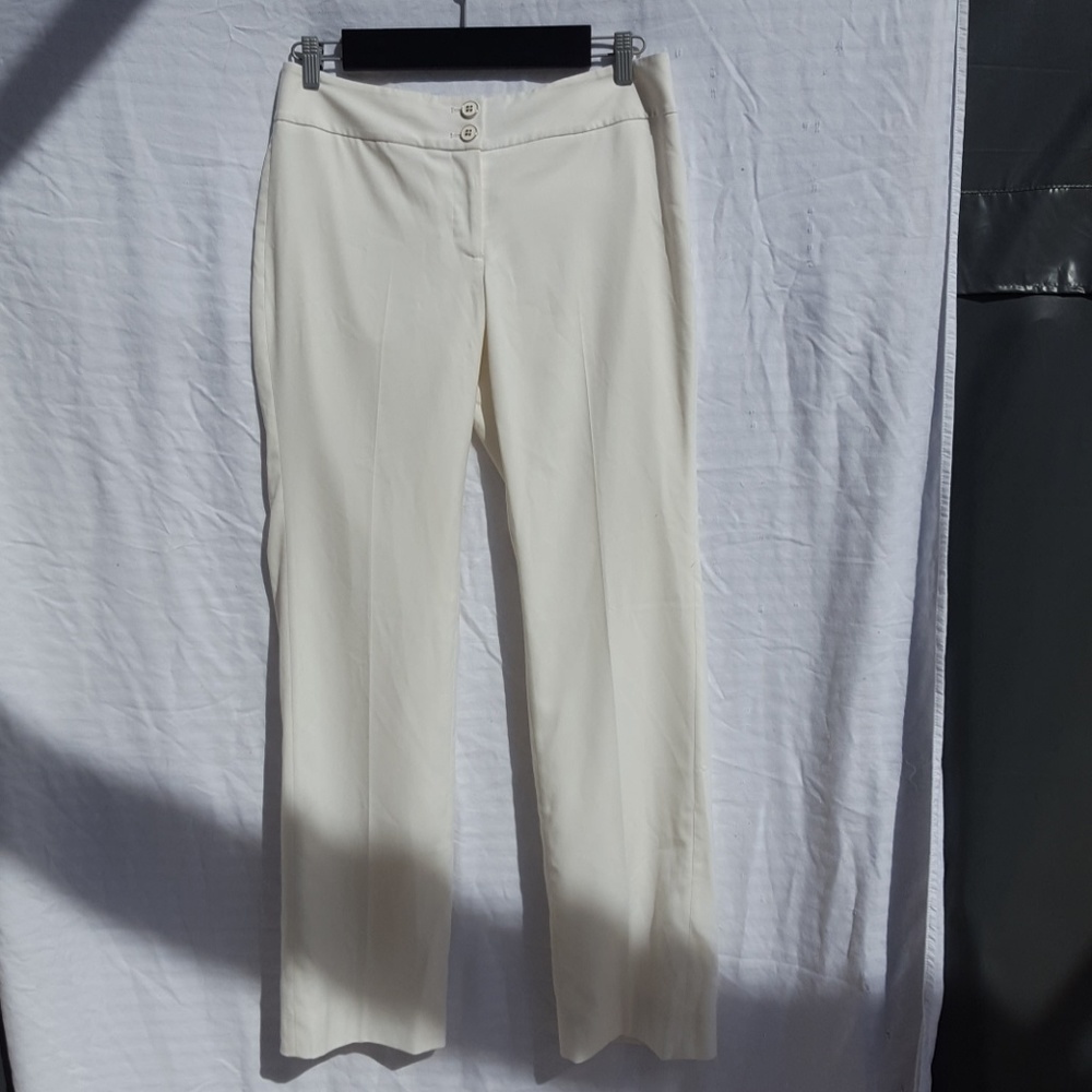 White House Black Market Cream Slacks