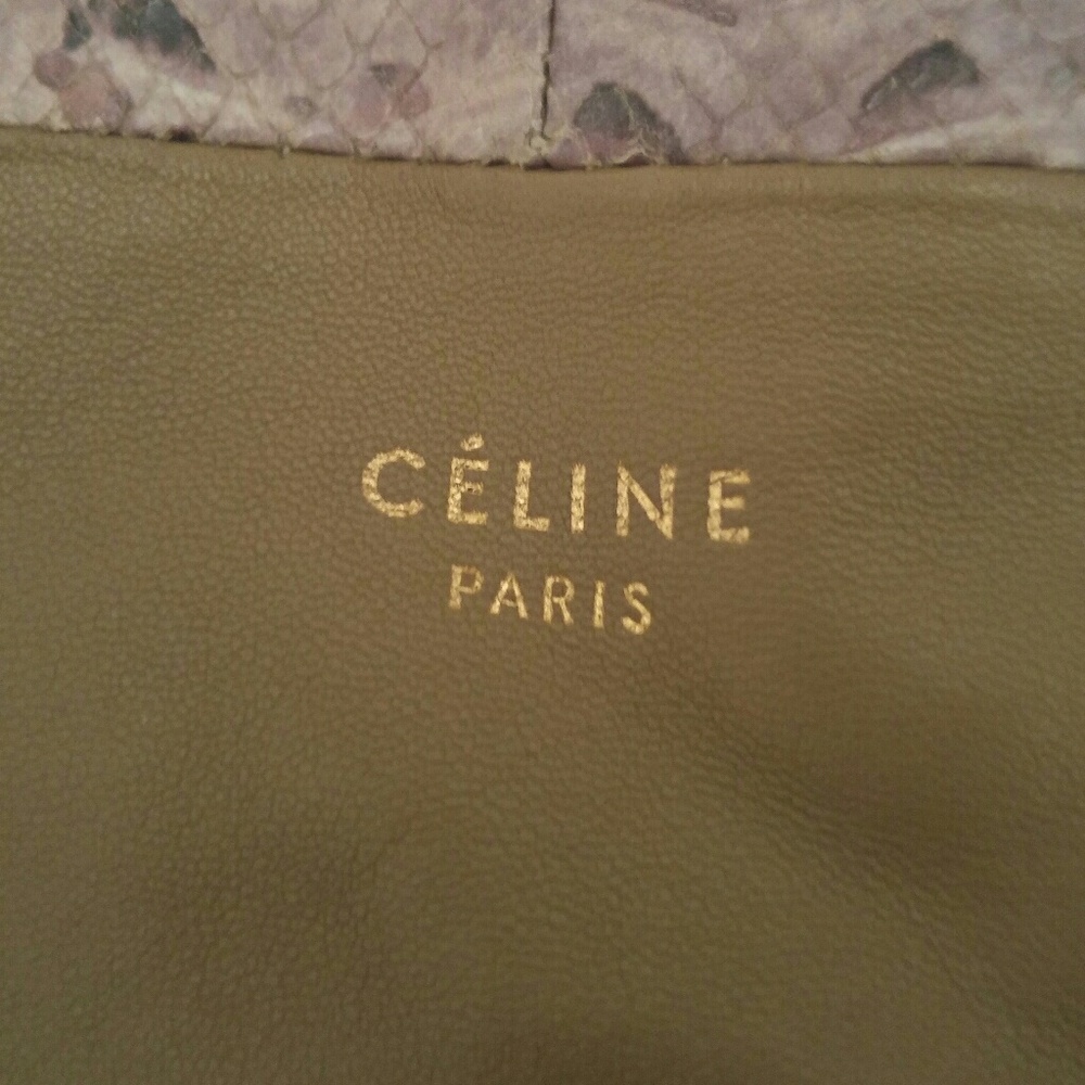 Céline Python/Lambskin Slouch Hobo