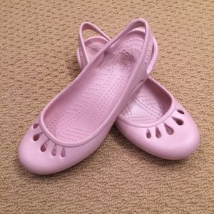 New! Crocs Ballet Flats Pink Size 10