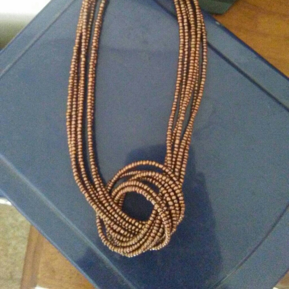 Forget me knot beaded necklace
