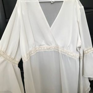 Sheer Off white blouse