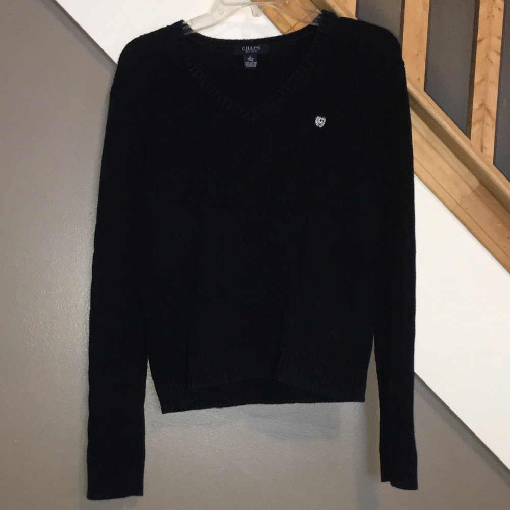 *sold*[BOGO]{Chaps} Cable knit v neck