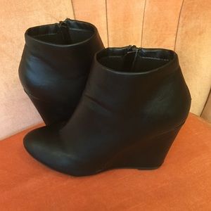 Black Forever 21 Wedge Booties