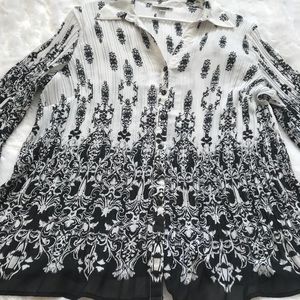 Black & while blouse