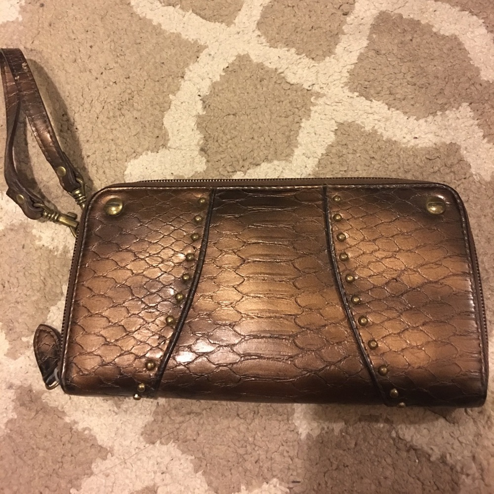 Bronze Wallet Wristlet