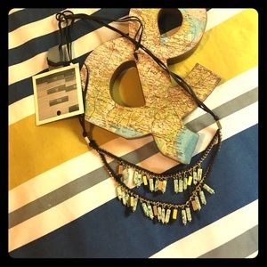 Leather anthropology necklace FINAL PRICE