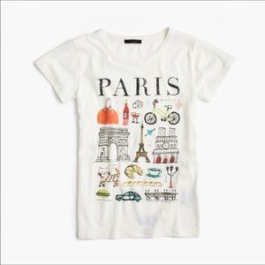 J Crew Paris destination tee NWOT xs