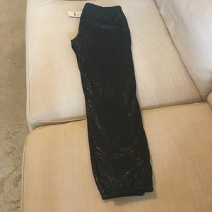 Black sheen fabletic joggers