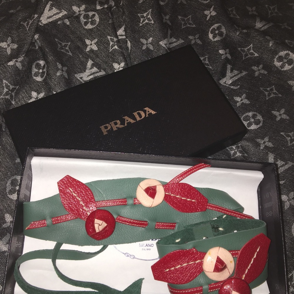 Prada choker necklace and bracelet set