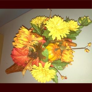 Fall Cornucopia 20”x12” for table or wall