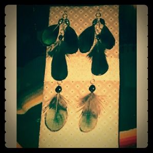 Feather earrings