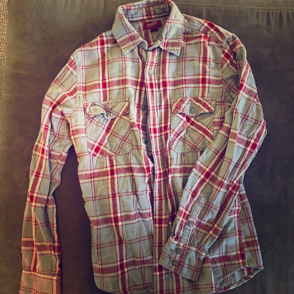 Arizona jean, red and gray flannel