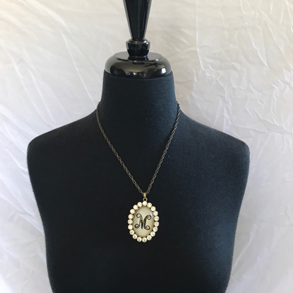 M monogrammed necklace