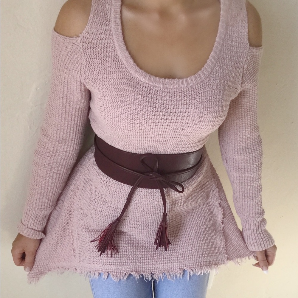Super cute and feminine Kaisley pink sweater dress