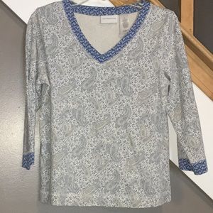 [BOGO]{Liz Claiborne} 3/4 sleeve v neck