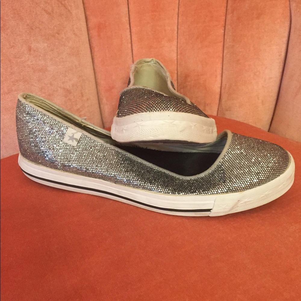 Glittery Converse Slip-On's