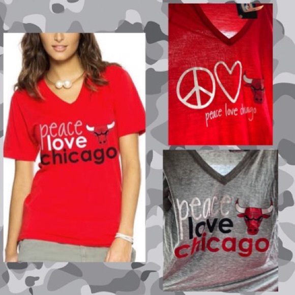 (S)NWT Lot of 2 NBA Chicago Bulls Peace Love World - Picture 2 of 5