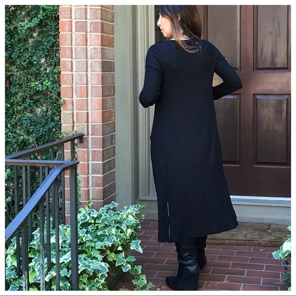 ✨LAST ONE ✨Black knit side pocket duster - Picture 3 of 6