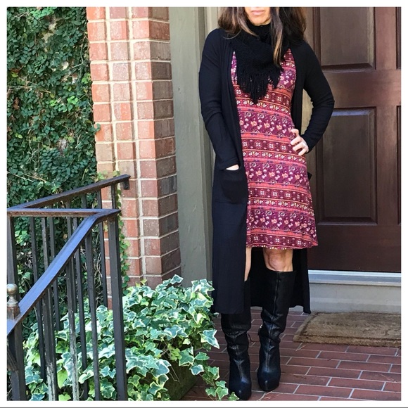 ✨LAST ONE ✨Black knit side pocket duster - Picture 4 of 6