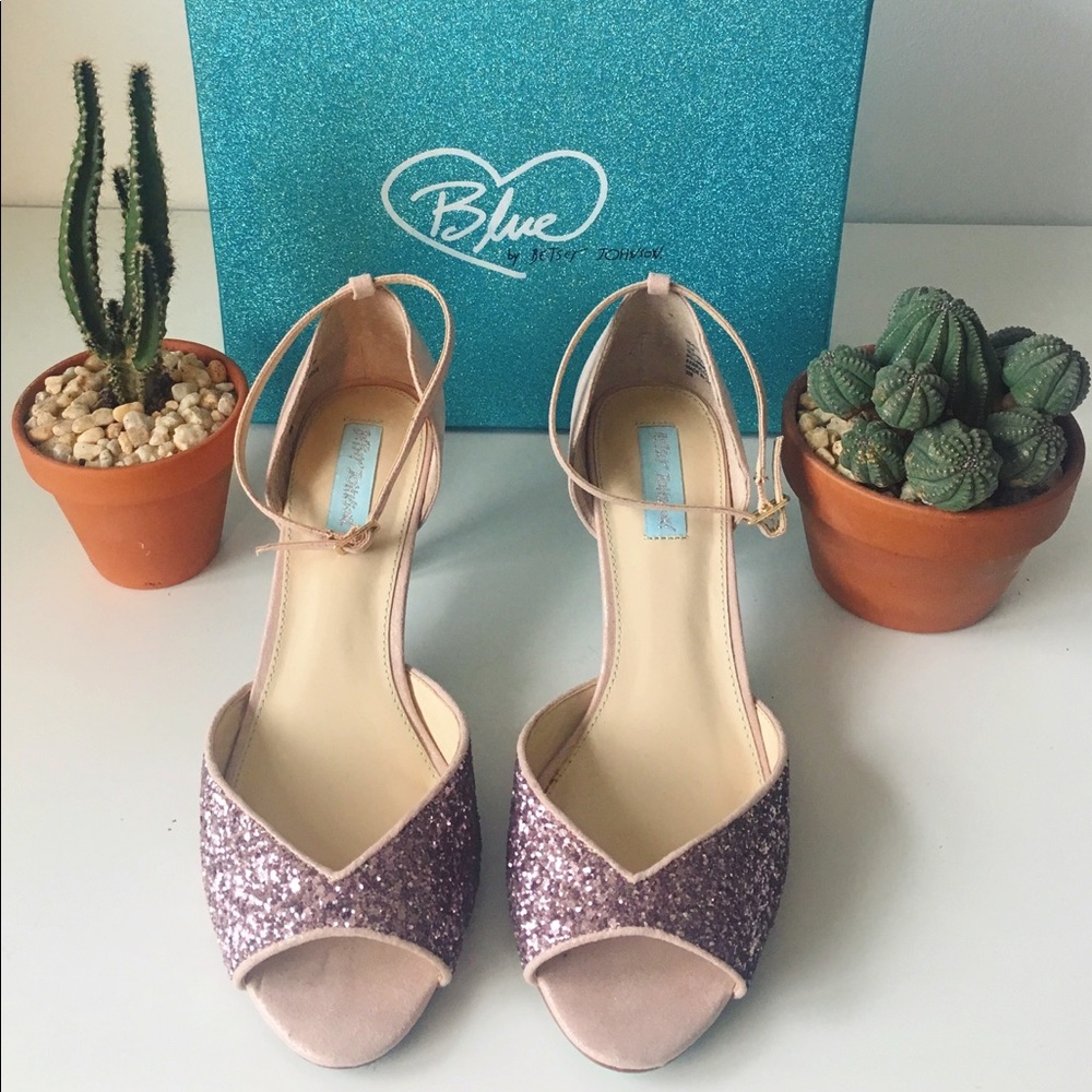 Betsey Johnson peep-toe kitten heels