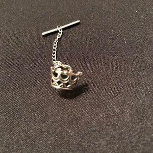 Silver Crown Tie Pin