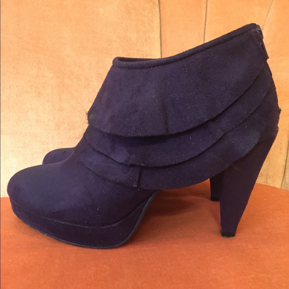 Purple Suede Booties