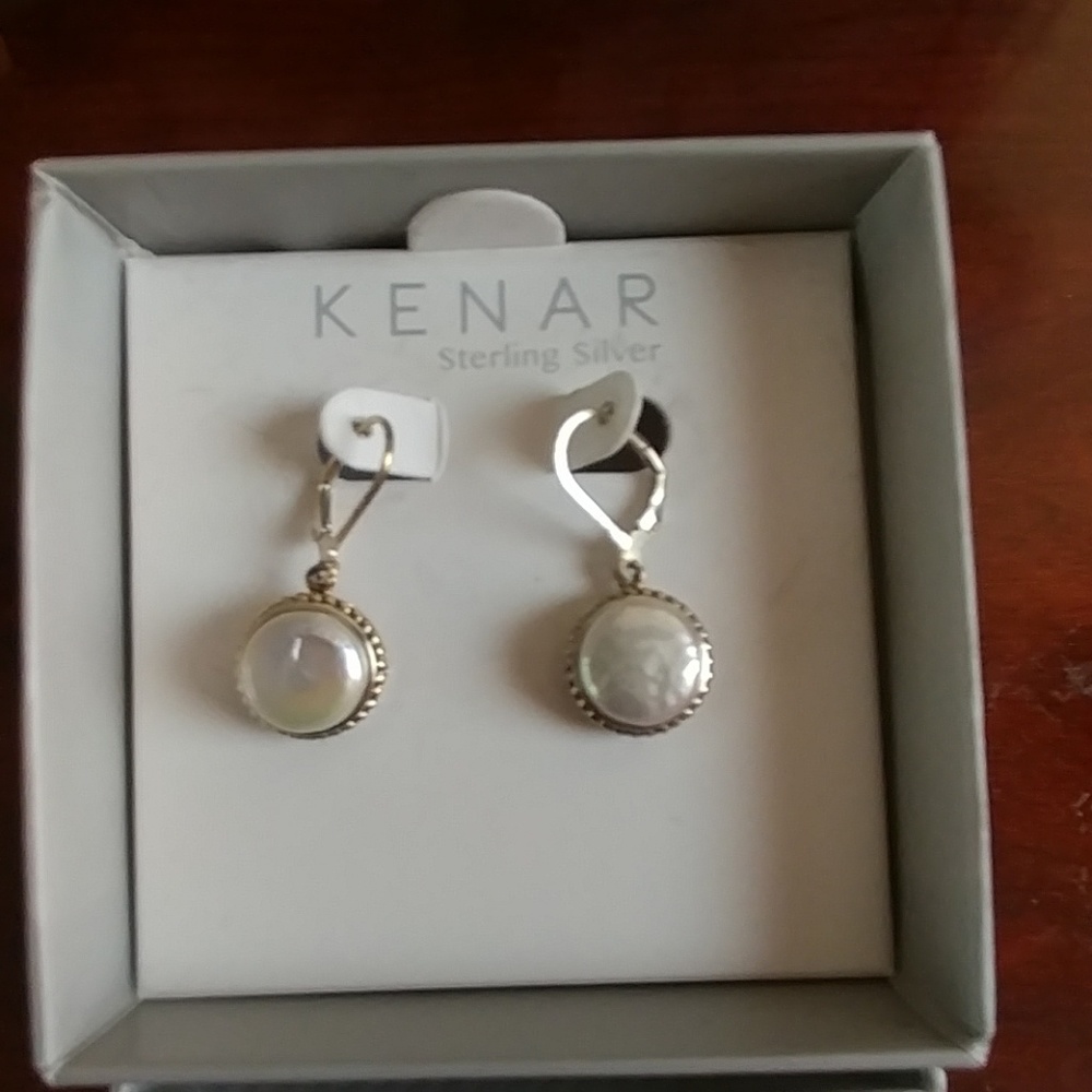 Dainty sterling silver stamped tassel earrings