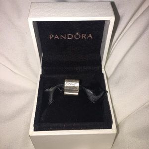 Pandora forever together sterling  scroll charm
