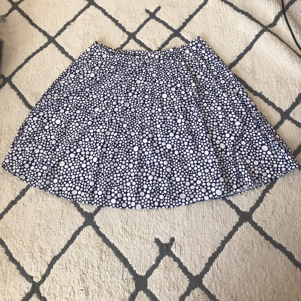 Vintage plus size blue polka dot skirt